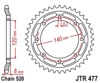 Steel Rear Sprocket - 43 Teeth 520 - For 84-90 Kawasaki KLR600