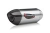 Street Alpha Slip On Exhaust - Works Stainless Steel & Carbon Fiber - For 17-20 SV650/X