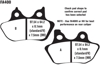 Standard Organic Brake Pads - Set of 3 For Front & Rear - Replaces Harley Davidson # 44082-00/00C