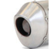 Stainless Steel Exhaust Muffler - 52mm Inlet w/ Spring Loop - Includes Spark Arrestor and Hanger Strap