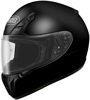 RF-SR Solid Black Full-Face Motorcycle Helmet Large