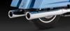 Hi Output Dual Slip On Exhaust - For 95-16 Harley Touring