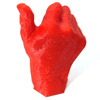 "A-OK" Thumbs-Up Valve Stem Dust Caps - Red, Pair