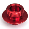 Red Billet Oil Filler Plug w/ Safety Wire Holes - M20 x 1.5 Threads w/ 30mm Head - 14mm Hex