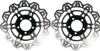 Front VEE Brake Rotors - Black - VEE Style Brake Rotor - Black Center Front Set