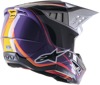 S-M5 Sail Helmet Violet/Black/Silver Glossy Large - Lightweight helmet For DOT/ECE certified safety