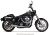 2-1 Comp-S Brushed Full Exhaust CF Cap - For 87-99 HD FXR Dyna