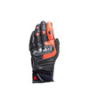 Dainese Carbon 4 Short Leather Gloves Black/Red - XL - Short leather gloves with carbon knuckles