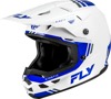 FLY Racing Kinetic Verdict Helmet White/Blue/Grey SM - DOT & ECE22.06 approved off-road helmet