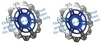 Front VEE Brake Rotors - Blue - VEE Style Brake Rotor - Blue Center Front Set