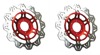 Front VEE Brake Rotors - Red - VEE Style Brake Rotor - Red Center Front Set