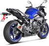 Titanium Slip On Exhaust w/ Carbon Heat Shield - For 17-21 Yamaha FZ-10 & MT-10