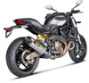 Titanium Slip On Exhaust w/Cat - Ducati Monster 821, 1200/S