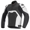 Core Leather Motorcycle Jacket - Black/White 50