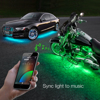 Strip Million Color Smartphone App ATV/Motorcycle LED Light Kit 8xPod + 4x10In