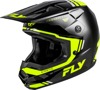 Fly Racing Kinetic Verdict Helmet Black/Hi-Vis/Grey XL - Off-road helmet in XL size