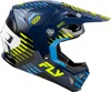 Fly Racing Formula CP Slice Helmet Navy/Hi-Vis/White MD - ECE/DOT helmet, medium size, navy/hi-vis/white