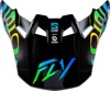 Fly Racing Formula S Carbon Zen Visor Black/Blue/Yellow MD/LG - Replacement visor for Fly Formula S Carbon Zen helmet