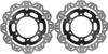 Front VEE Brake Rotors - Black - VEE Style Brake Rotor - Black Center Front Kit