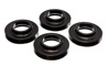 Black Fr/Rear Coil Lift Isolator Set of 4 - For 97-06 Jeep Wrangler TJ / 84-01 Cherokee