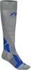 Fly Racing Snow Heavyweight Wool Socks Grey/Blue SM/MD - Heavyweight wool socks for cold weather riding