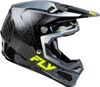 Fly Racing Formula S Carbon Protocol Helmet MD Black/Grey/Hi-Vis - Smart carbon fiber helmet with crash detection