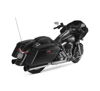 Comp-S Chrome Slip On Exhaust Black Cap - For 95-16 HD Touring