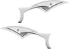 Sickle Style Motorcycle Chrome Mirror Pair