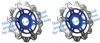 Front VEE Brake Rotors - Blue - VEE Style Brake Rotor - Blue Center Front Set