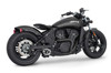 Combat 2-1 Shorty Black w/ Chrome Tip - For 15-up Indian Scout