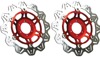 Front VEE Brake Rotors - Red - VEE Style Brake Rotor - Red Center Front Set