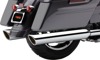 4" Twin Chrome Slip On Exhaust - For 95-16 Harley Touring