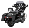 2-into-1 Black Full Exhaust - For 10-16 Harley FLH & FLT