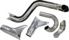 Dual Fishtail Chrome Full Exhaust - For 97-06 Harley Softail