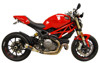 Black Center GP Slip On Exhaust - for 11-13 Ducati Monster 1100 EVO