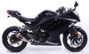 Black Center GP Slip On Exhaust - for 13-17 Kawasaki Ninja 300