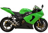 Black Center GP Slip On Exhaust - For 05-06 Kawasaki ZX6R/RR