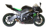 Black Center GP Slip On Exhaust - for 09-12 Kawasaki ZX6R