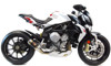 Black Center GP Slip On Exhaust - for MV Agusta B3 800 Models