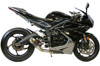 Black Center GP Slip On Exhaust - For 13-15 Triumph Daytona 675 & 675R