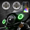 4.5In Chrome RGB LED Harley Running Light XKchrome Bluetooth App Controlled Kit