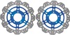 Front VEE Brake Rotors - Blue - VEE Style Brake Rotor - Blue Center Front Set