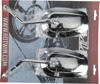 Teardrop Chrome Mirrors Short Stem - Pair of Left & Right - For Harley Bar Mounts