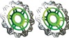 Front VEE Brake Rotors - Green - VEE Style Brake Rotor - Green Center Front Set