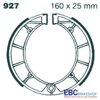 Grooved Organic Brake Shoes - 160 x 25 mm