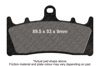 Front Organic Brake Pads