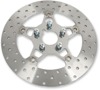 Polished Floating Brake Rotors - 5 Button Floating Brake Rotor - Polished Center Front Set