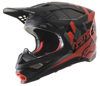 Supertech M-8 Echo Helmet Black/Grey/Neon Red 2X-Large