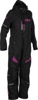 Fly Racing Women's Cobalt Shell Monosuit Black/Fuchsia LG - Weatherproof monosuit for women