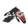 Dainese Mig 3 Unisex Leather Gloves Black/Red/White 3XL - Unisex leather gloves in Black/Red/White, 3XL